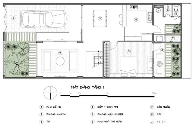 Thiết kế nhà phố đẹp 2 tầng hiện đại với diện tích 60m2 tại Hà Nam