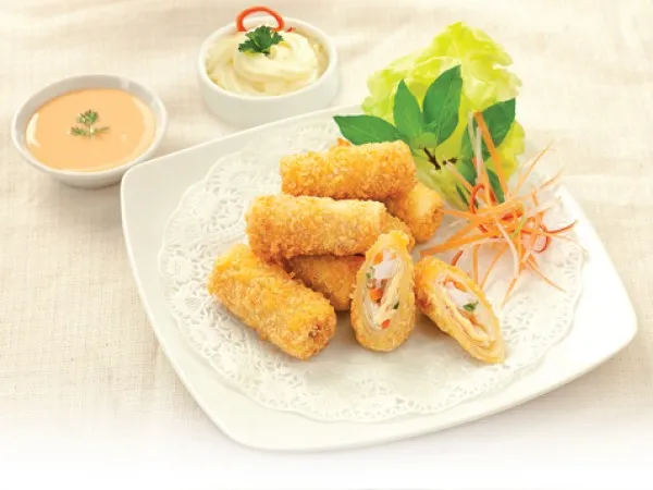 Cách làm nem hải sản sốt mayonnaise chiên xù