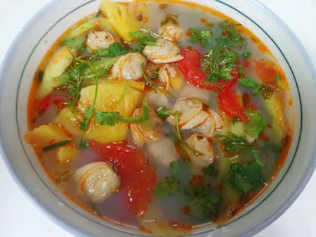 Canh ngao nấu dứa ngon ngây ngất cho ngày nắng